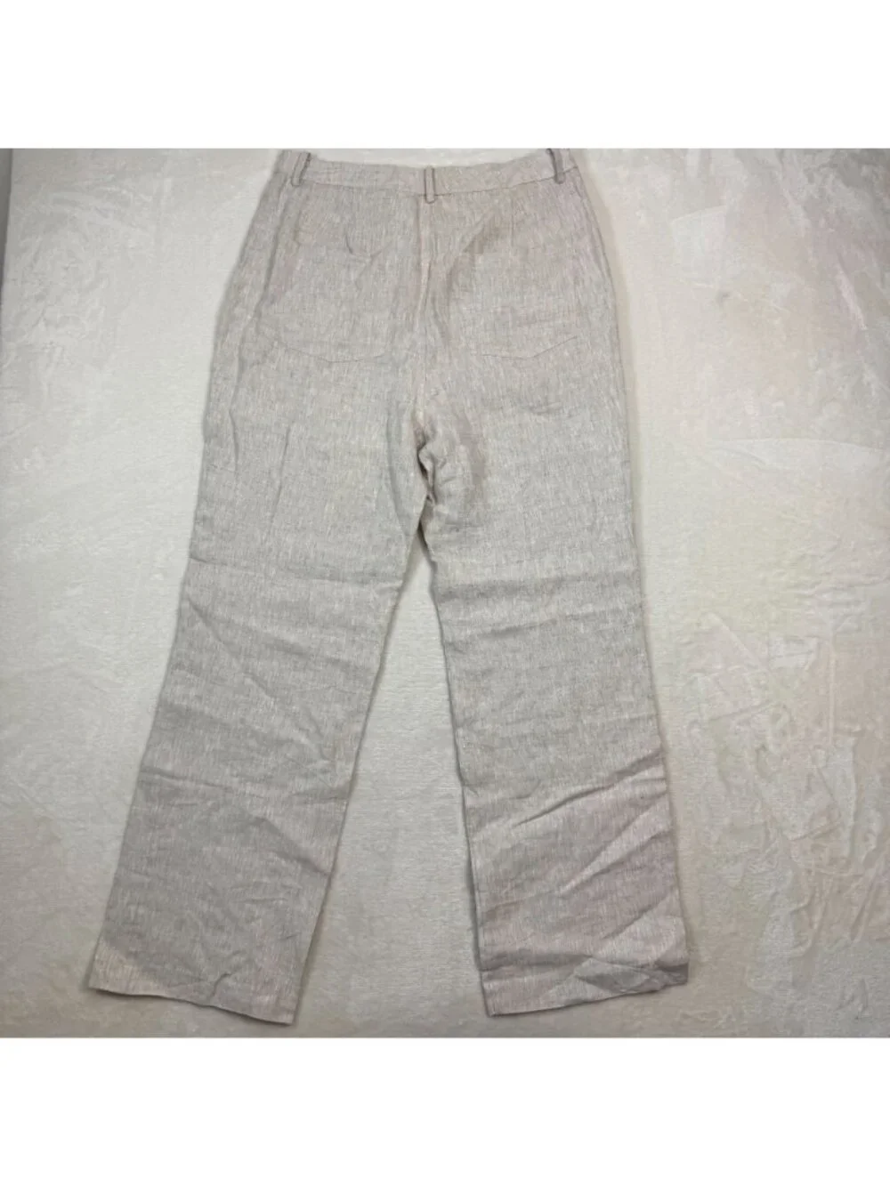 Reformation Tan 100% Linen Pants 10 Casual Beachy High Rise Wide Leg Straight